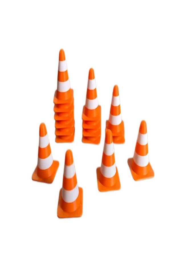 Beoals Mini Traffic Cones for RC Cars, Orange and White Striped, Scale Model Accessories (Pack of 1 Pices 16) - Image 2